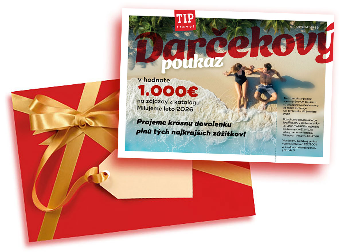 Darčekový poukaz TIP travel